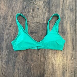 Aerie Women Teal Scoop Neck Padded Swimsuit Size Medium
